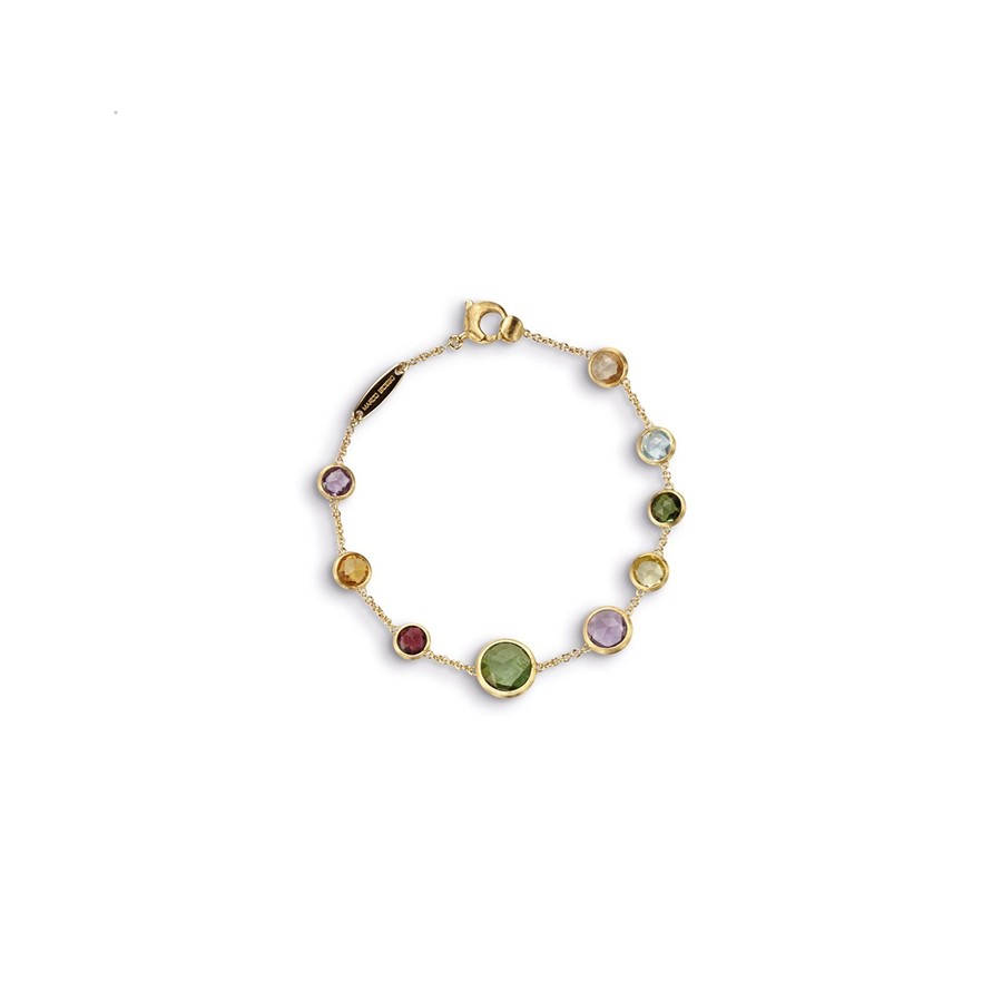 Jaipur 18 Kt Gold Bracelet with baby mixed stones