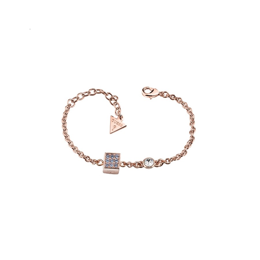 Guess Ladies Stainless Steel Bracelet With Swarovski Crystals UBN70005