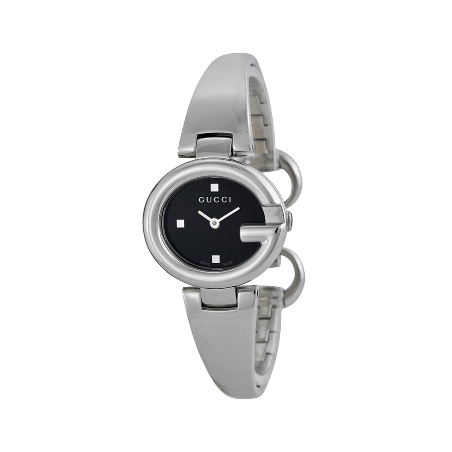 Guccissima Black Dial Stainless Steel Ladies Watch