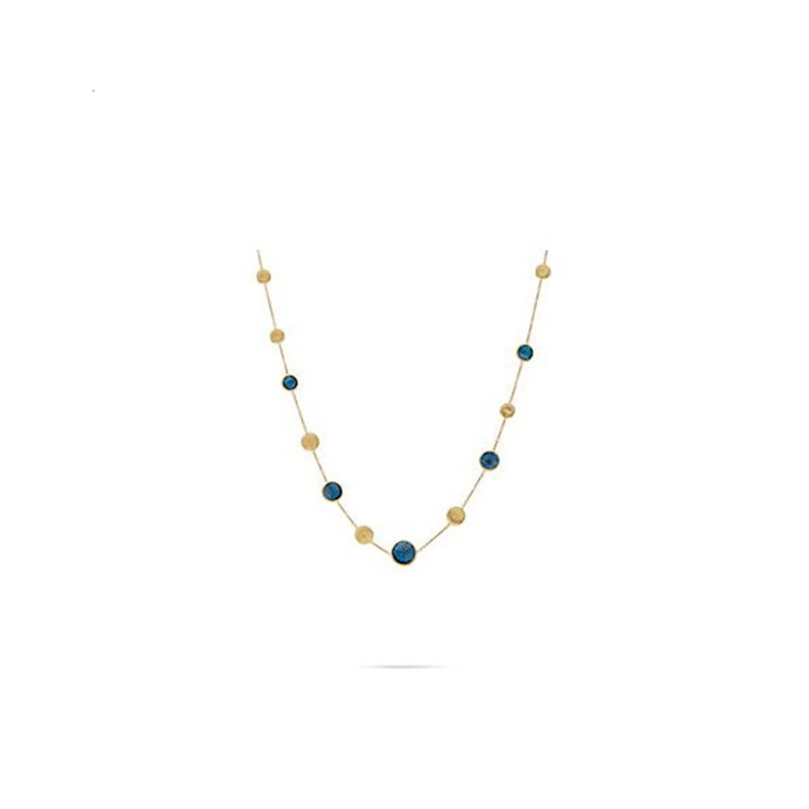 Jaipur 18kt gold necklace with topaz