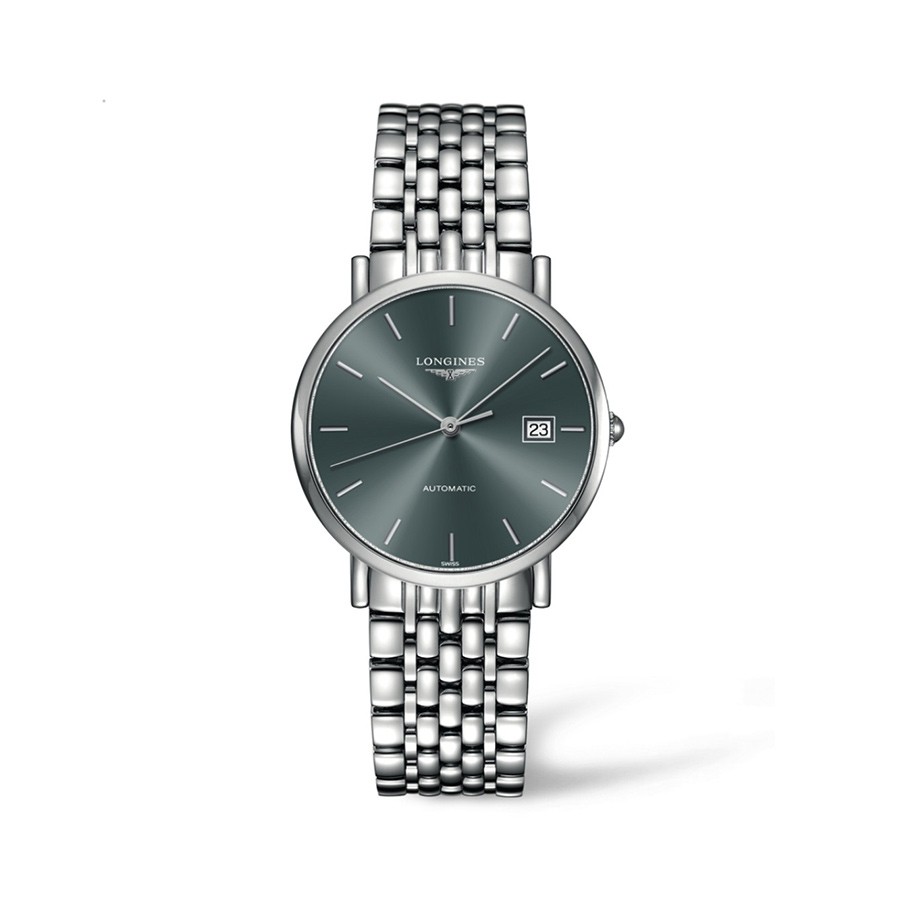 Elegance Automatic Grey Dial Stainless Steel Ladies Watch