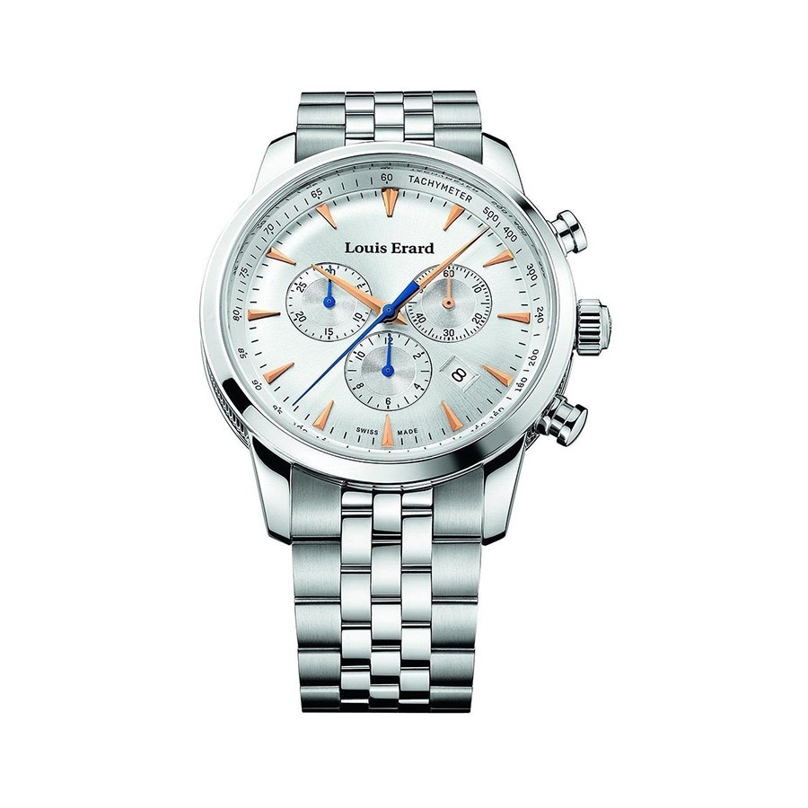 Heritage Quartz Chronograph Silver Dial Stainless Steel Men's Watch