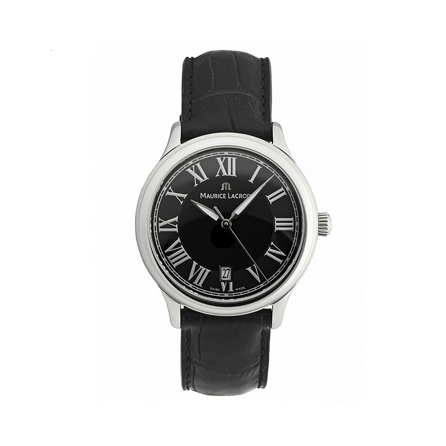 Les Classiques Black Dial Black Leather Men's Watch LC1077-SS001-310