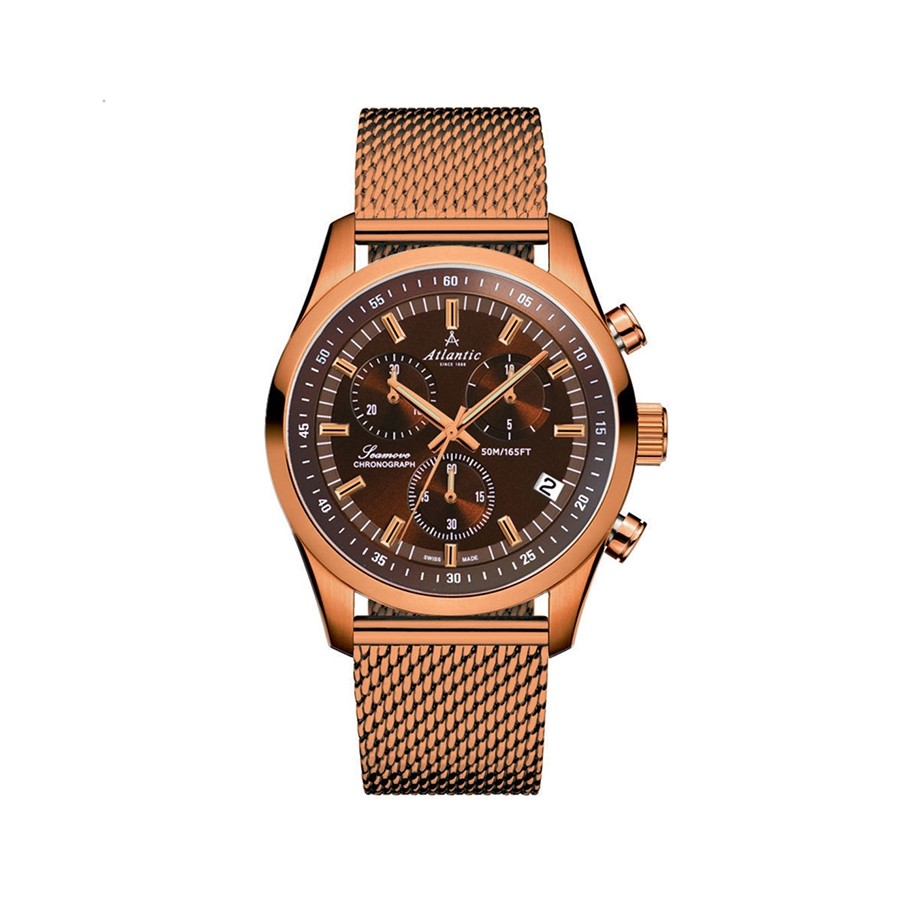 Seamove Brown Dial Rose Gold Men's Watch