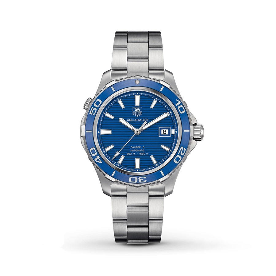 Aquaracer Blue Dial Stainless Steel Automatic Men's Watch