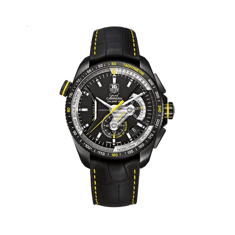 Grand Carrera Black Dial PVD Titanium Chronograph Men's Watch
