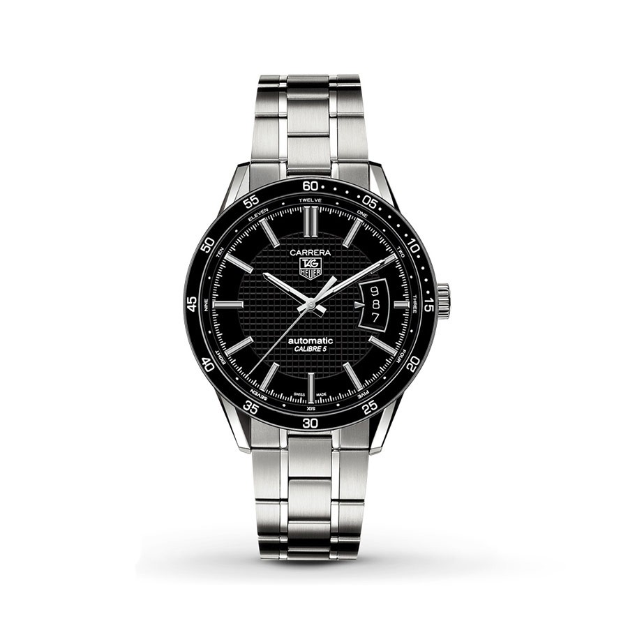 Carrera Black Dial Stainless Steel Automatic Men's Watch