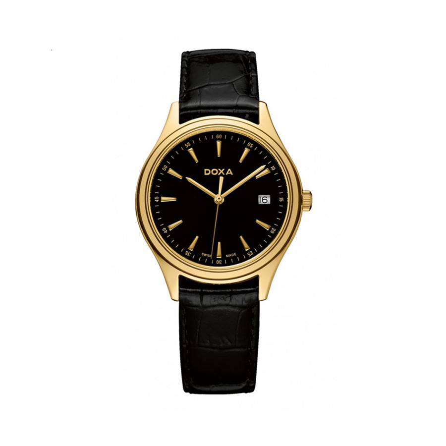 Tradition Gold Black Dial Men's Watch