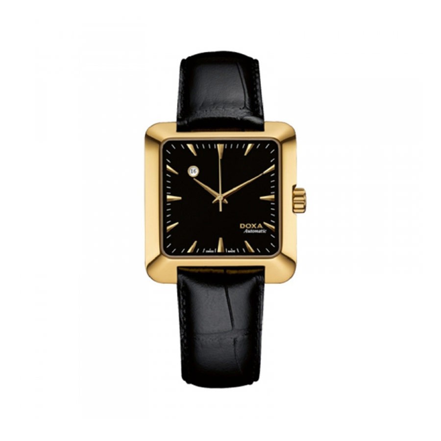 Grafic Automatic Black Dial Yellow Gold Men's Watch