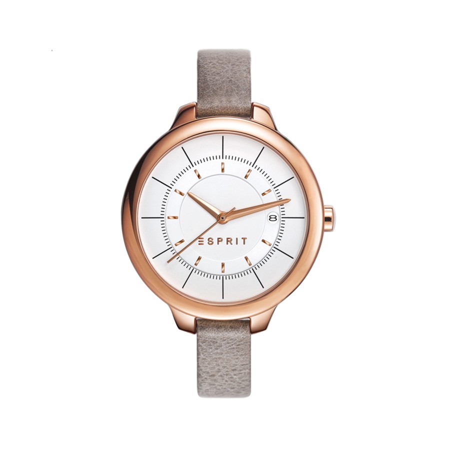 White Dial Gold Toned Ladies Watch