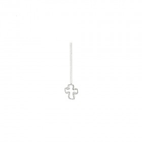 White gold necklade with cross