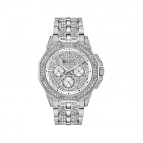 Octava Silver Diamond Stainless Steel Crystal Watch 96C134