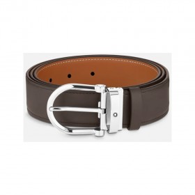 Black/brown 30 mm reversible leather belt 129439
