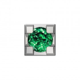White gold emerald element