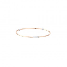 Silver bracelet with rose gold coating
