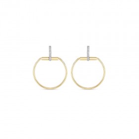Yellow Gold and Diamond Classique Parisienne Earrings