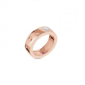 Rose Gold and Diamond Pois Moi Luna Ring 