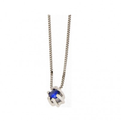 Necklace PDC3380 ZB0007 W - sapphire 0,150 ct, 1,07 g