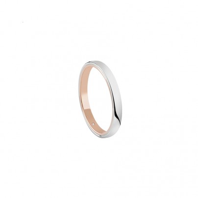 White and rose gold ring  